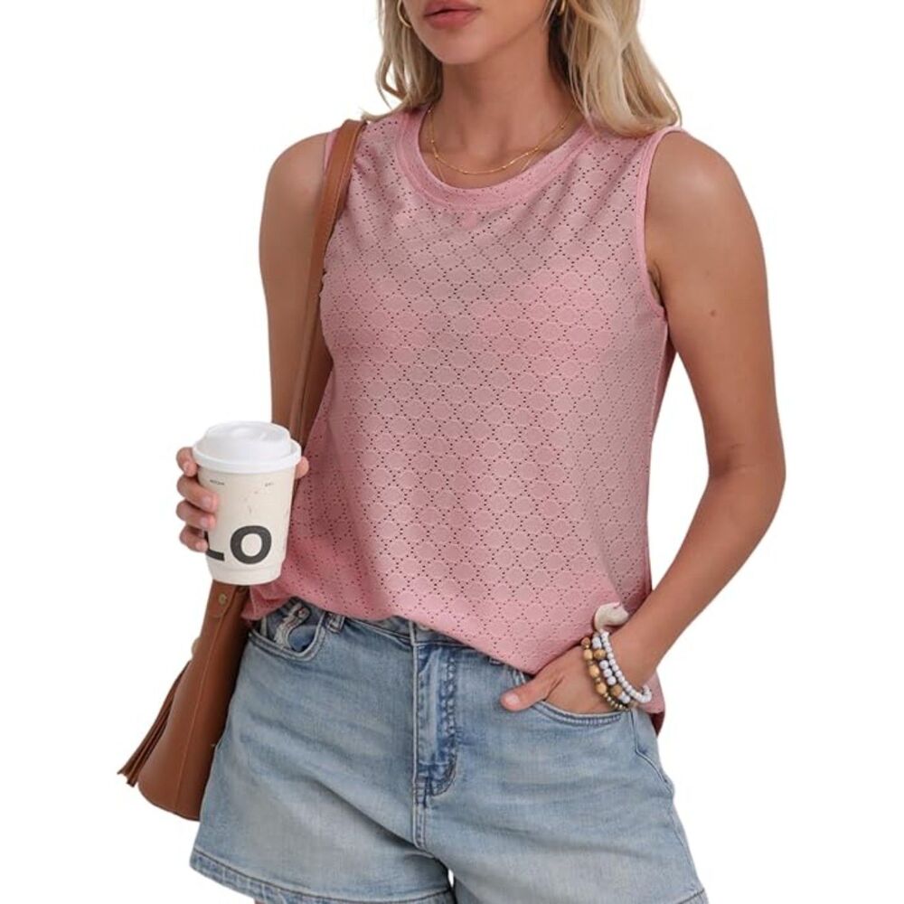 Crewneck Loose Fit Basic y2k Tank Top, SIZE XL, 7D-138T004